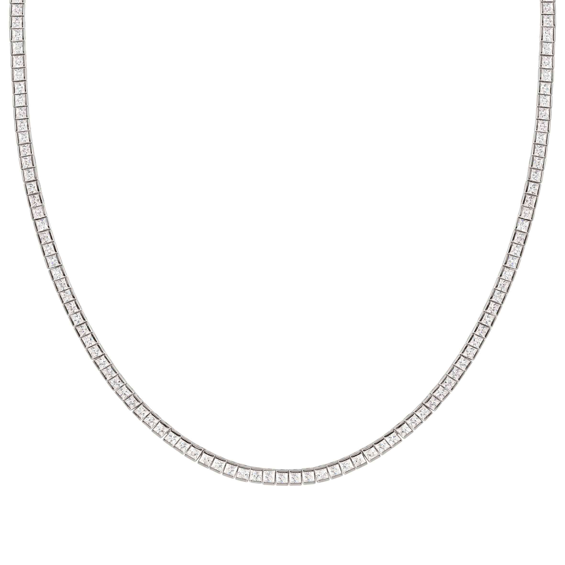 DayToNight silver tennis necklace