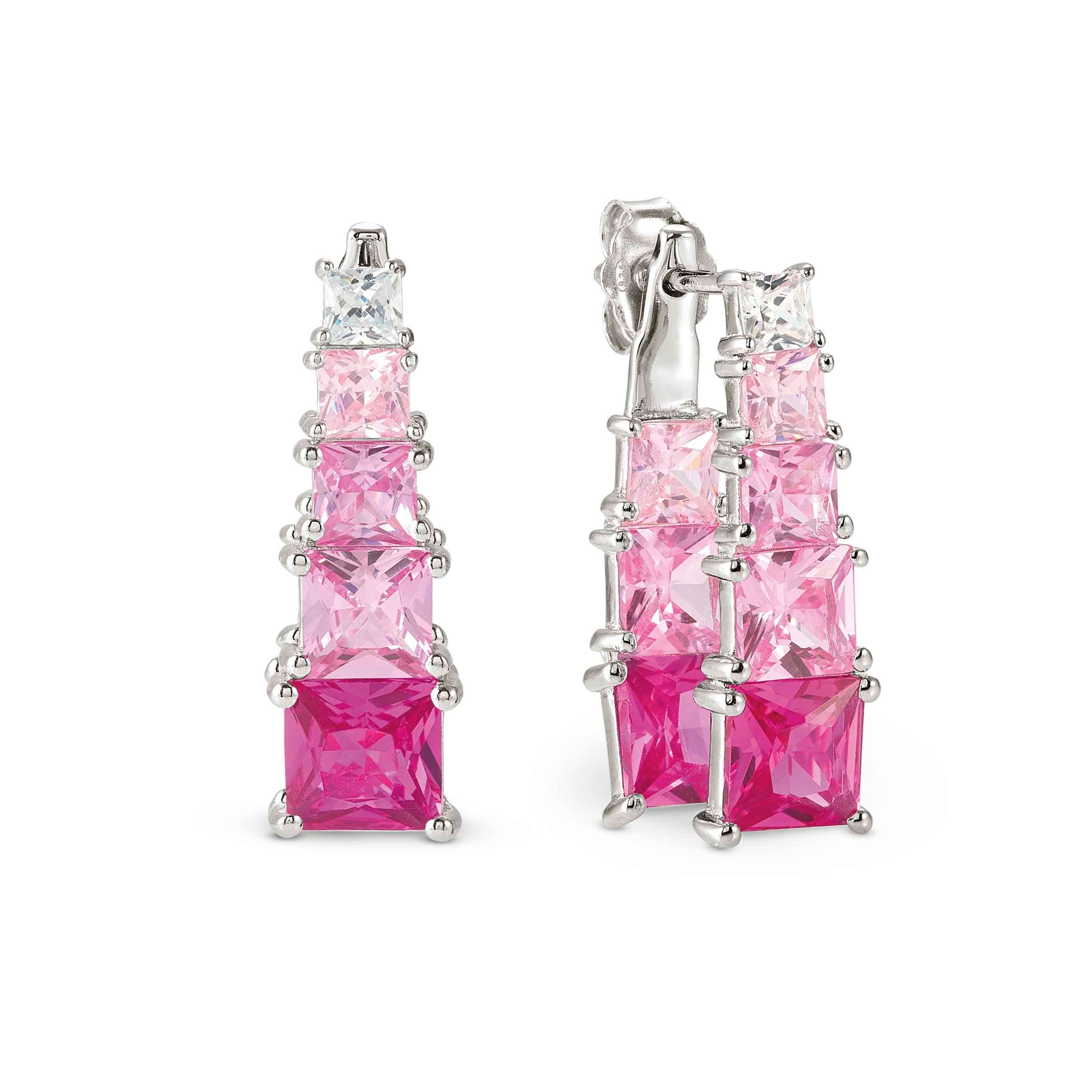 DayToNight silver earrings with Cubic Zirconia