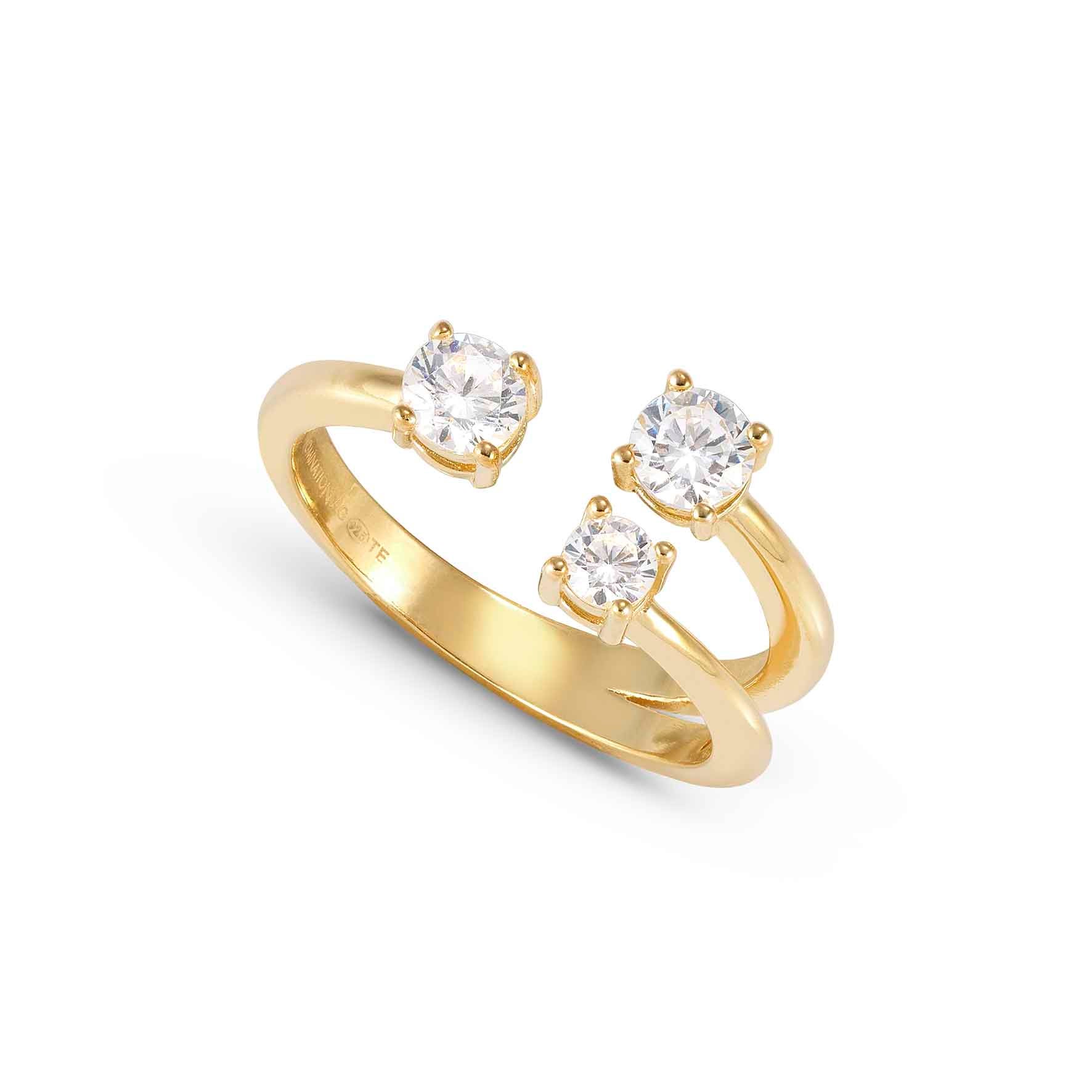 Fashion Era ring with 3 CZ