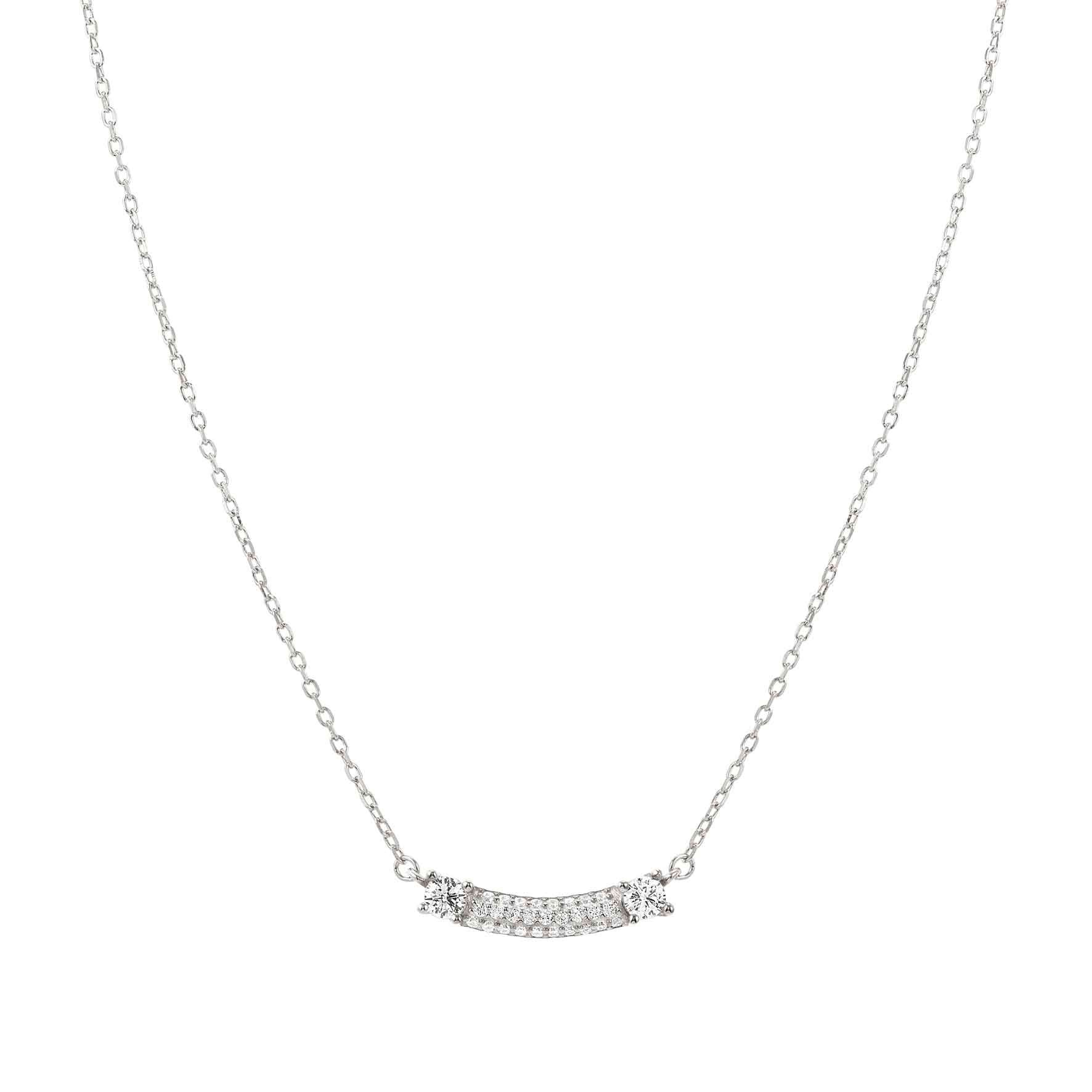 Fashion Era necklace with bar and CZ