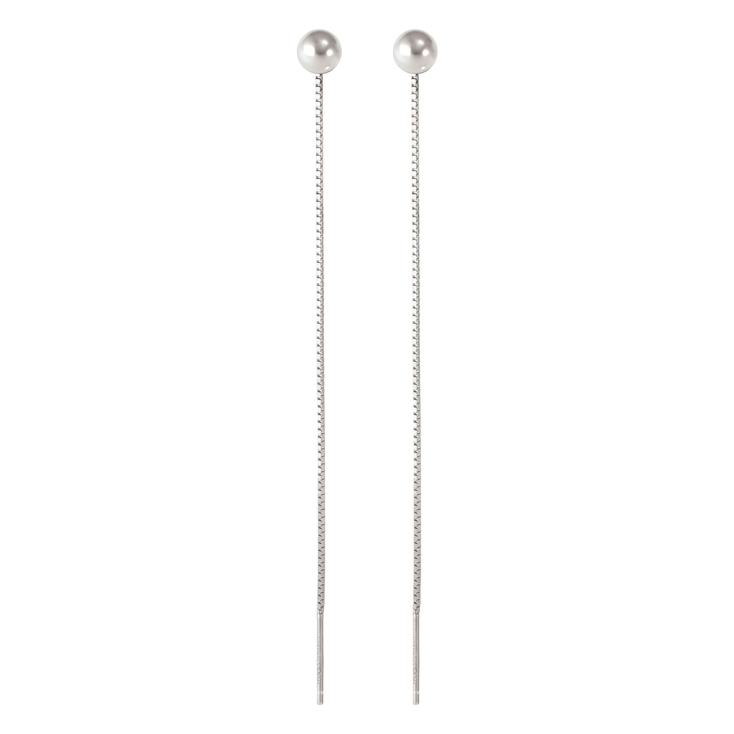 Fashion Era pull-through earrings in silver