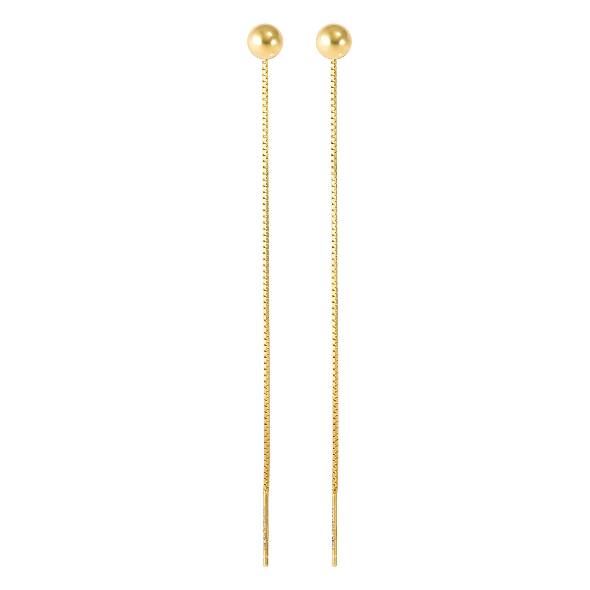 Fashion Era pull-through earrings in gold