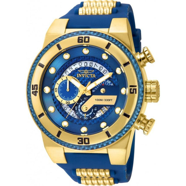 Invicta Men's 24224 S1 Rally Blue and Gold-Tone Polyurethane and Stainless Steel Watch