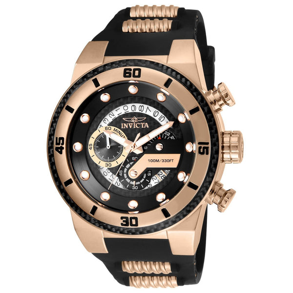 Invicta Men's 24226 S1 Rally Rose-tone and Black Polyurethane and Stainless Steel Watch