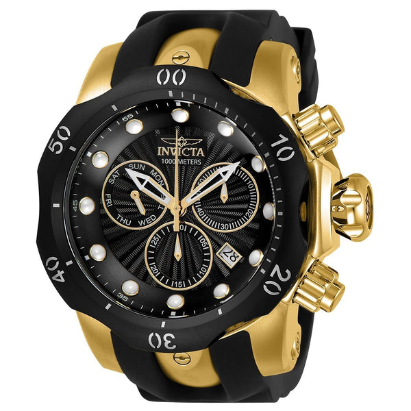 Invicta Men's 24257 Venom Black and Gold-Tone Polyurethane and Stainless Steel Watch