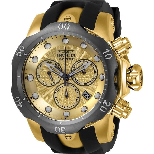 Invicta Men's 24258 Venom Black and Gold-Tone Polyurethane and Stainless Steel Watch