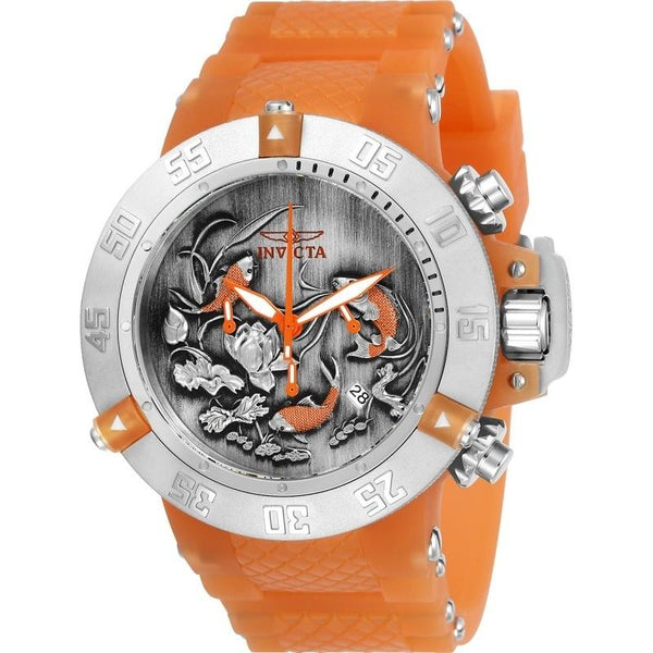 Invicta Men's 24356 Subaqua Anatomic Orange Silicone Watch