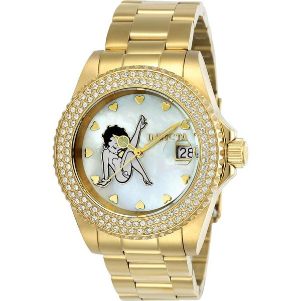 Invicta Women's 24492 Character Betty Boop Gold-Tone Stainless Steel Watch