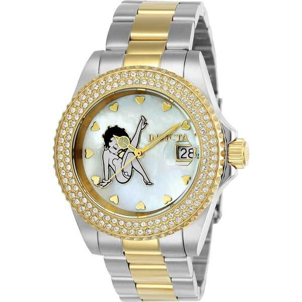 Invicta Women's 24493 Character Betty Boop Gold-Tone and Silver Stainless Steel Watch