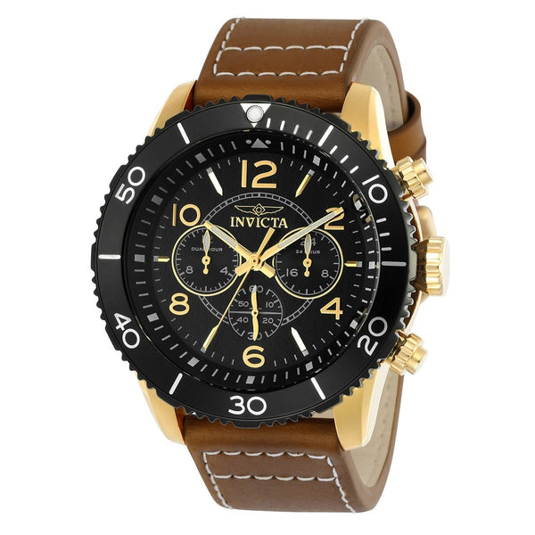 Invicta Men's 24553 Aviator Brown Leather Watch