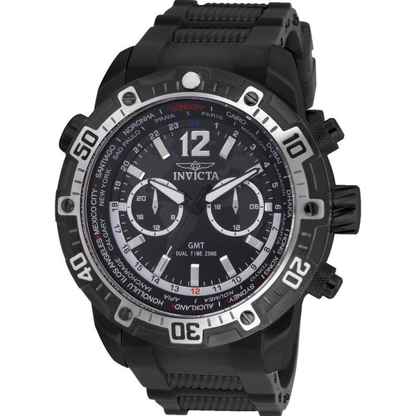 Invicta Men's 24583 Aviator Black Silicone Watch