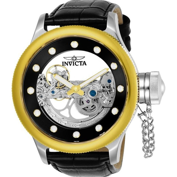 Invicta Men's 24594 Russian Diver Automatic Black Leather Watch