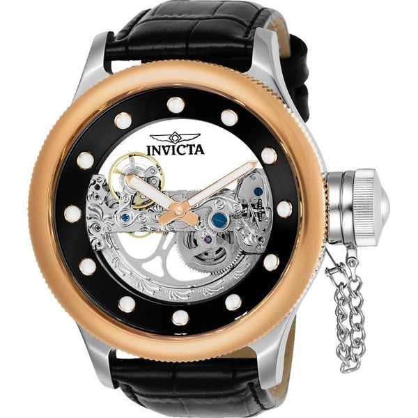 Invicta Men's 24595 Russian Diver Automatic Black Leather Watch