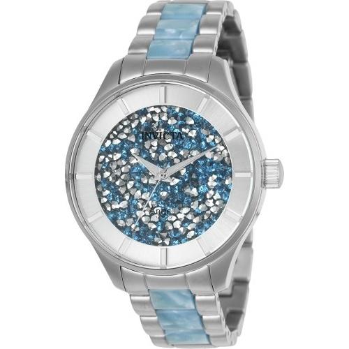 Invicta Women's 24665 Angel Silver and Blue Inserts Stainless Steel Watch
