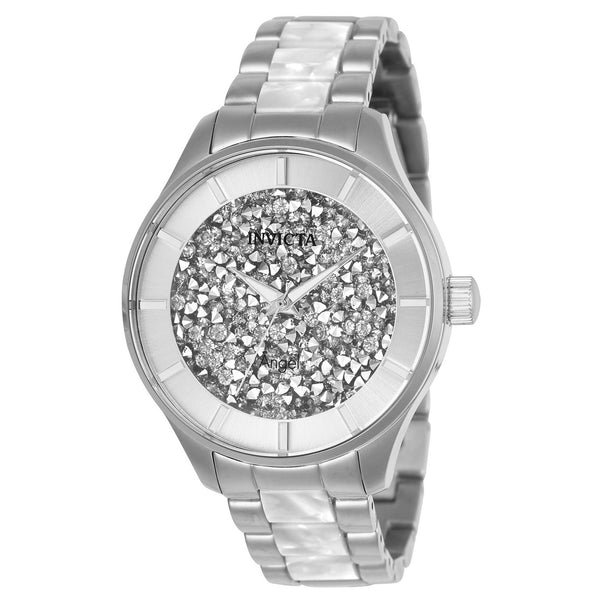 Invicta Women's 24667 Angel Silver and White Inserts Stainless Steel Watch