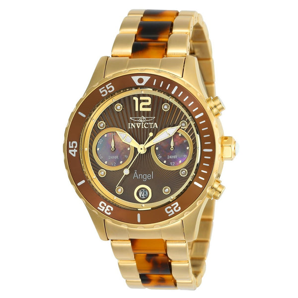 Invicta Women's 24706 Angel Brown and Gold-Tone Stainless Steel Watch