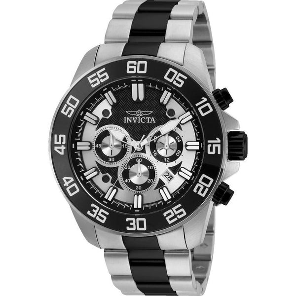 Invicta Men's 24730 Pro Diver Black and Silver Polyurethane and Stainless Steel Watch