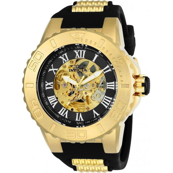 Invicta Men's 24742 Pro Diver Black and Gold-Tone Polyurethane and Stainless Steel Watch