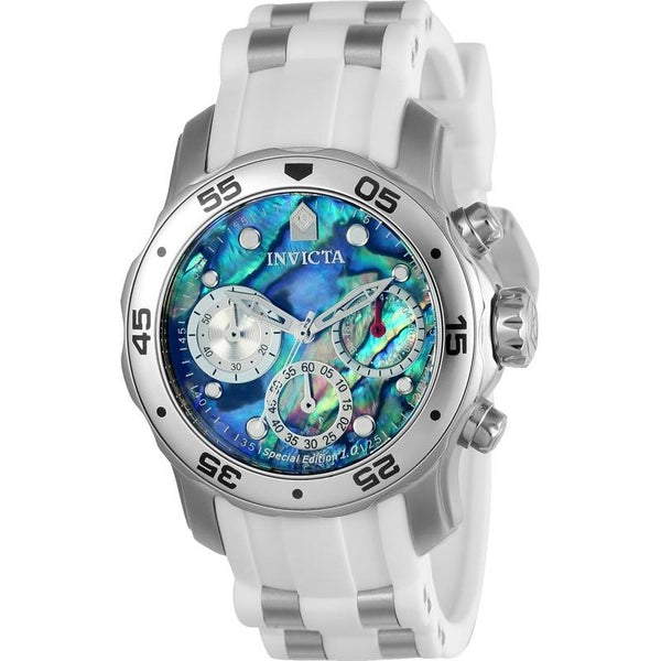 Invicta Men's 24829 Pro Diver Scuba White and Silver Inserts Polyurethane and Stainless Steel Watch