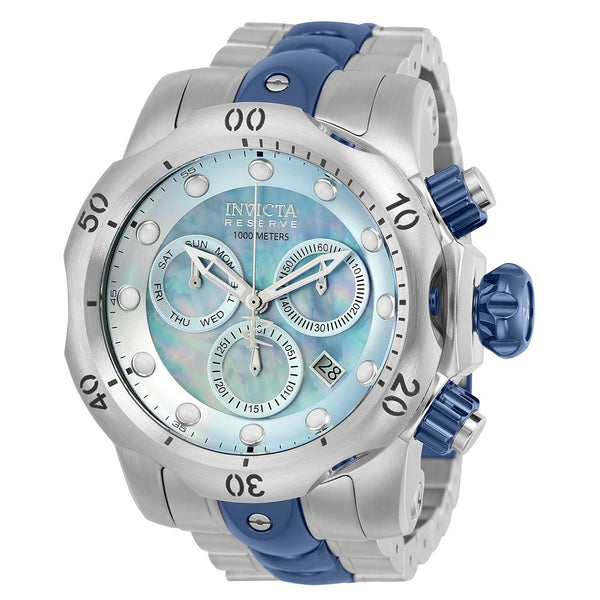 Invicta Men's 25063 Reserve Venom Silver and Blue Inserts Stainless Steel Watch