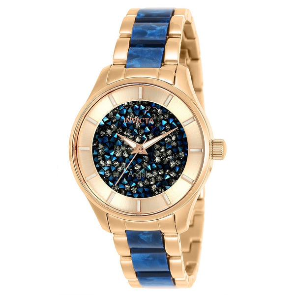 Invicta Women's 25243 Angel Blue and Rose-Tone Stainless Steel Watch