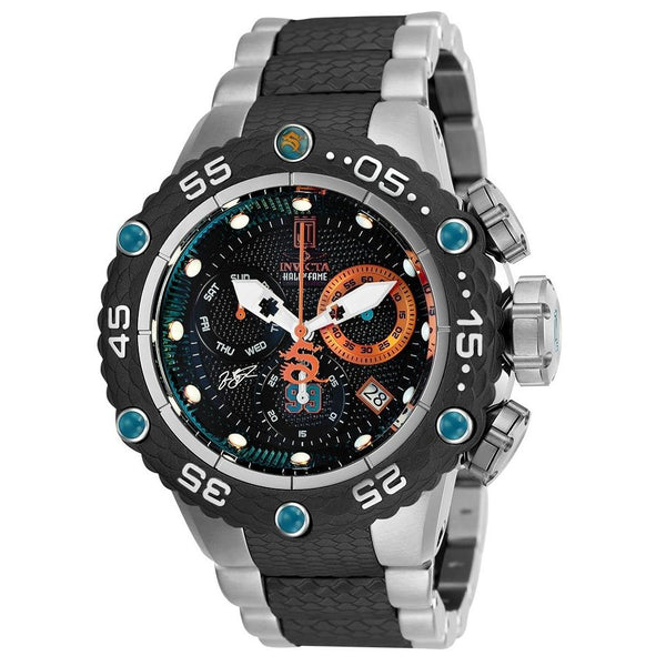 Invicta Men's 25300 Jason Taylor Black and Silver Stainless Steel Watch