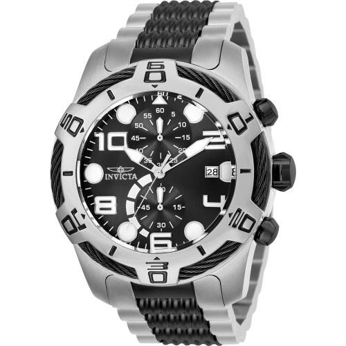 Invicta Men's 25551 Bolt Black and Silver Stainless Steel Watch