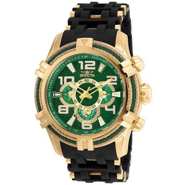 Invicta Men's 25557 Bolt Black and Gold-Tone Polyurethane and Stainless Steel Watch