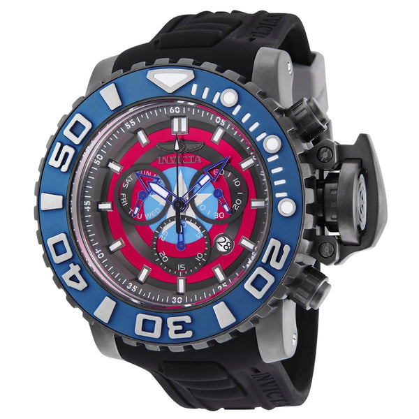Invicta Men's 25621 Marvel Captain America Black Stainless Steel Watch
