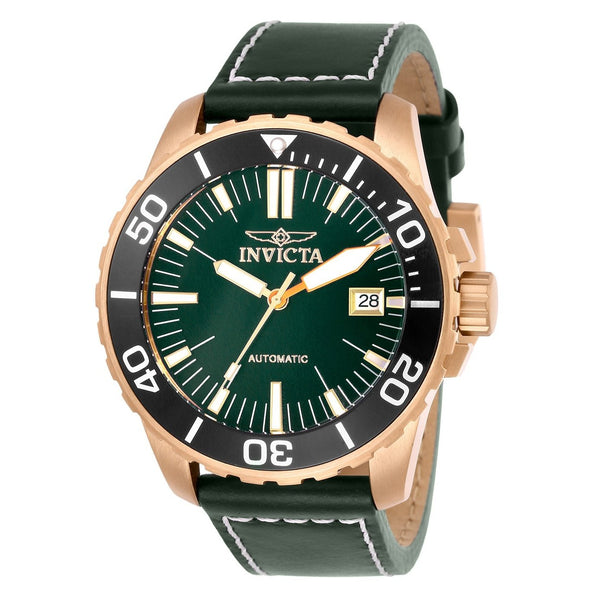 Invicta Men's 25644 Pro Diver Automatic Green Leather Watch