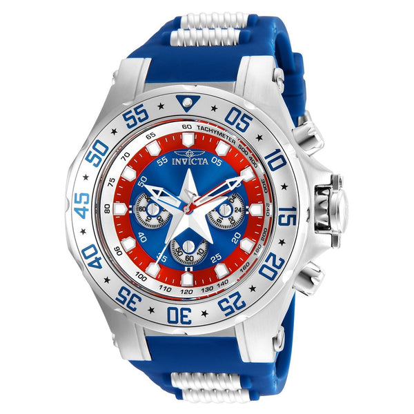 Invicta Men's 25685 Marvel Captain America Blue and Silver Stainless Steel Watch
