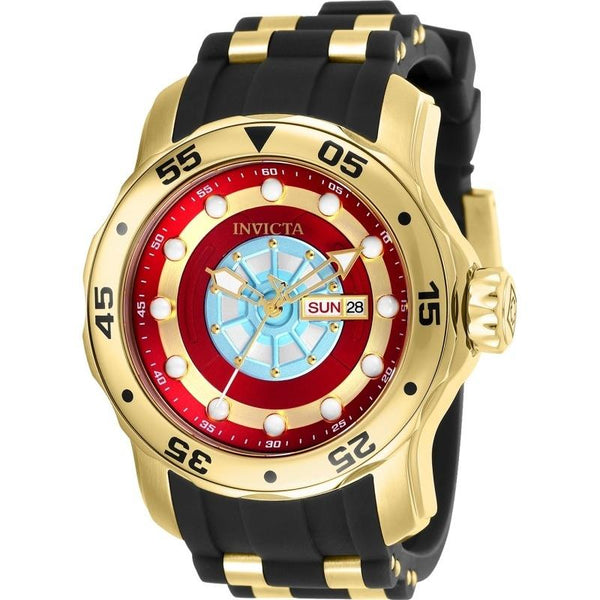 Invicta Men's 25701 Marvel Ironman Black and Gold-Tone Stainless Steel Watch