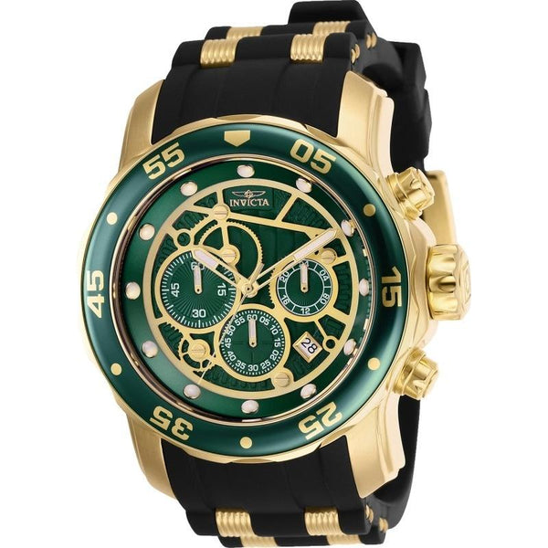 Invicta Men's 25708 Pro Diver Scuba Black and Gold-tone Inserts Polyurethane and Stainless Steel Watch