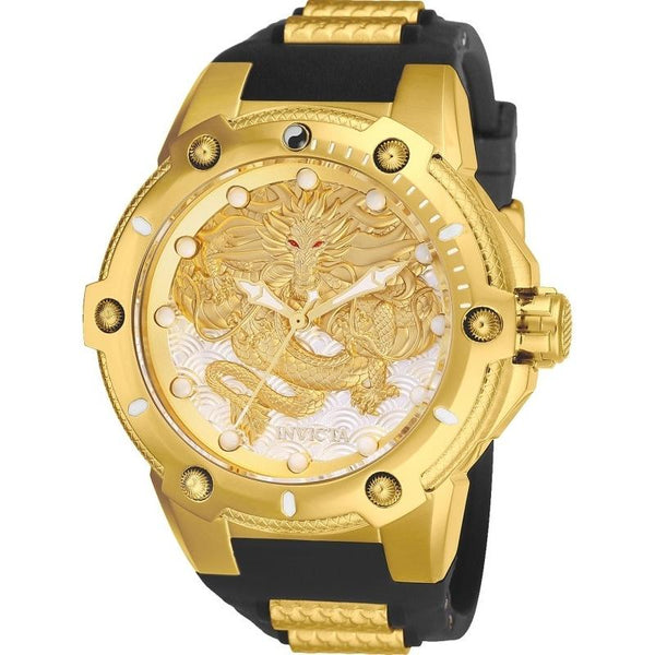 Invicta Men's 25777 Speedway Black and Gold-Tone Polyurethane and Stainless Steel Watch