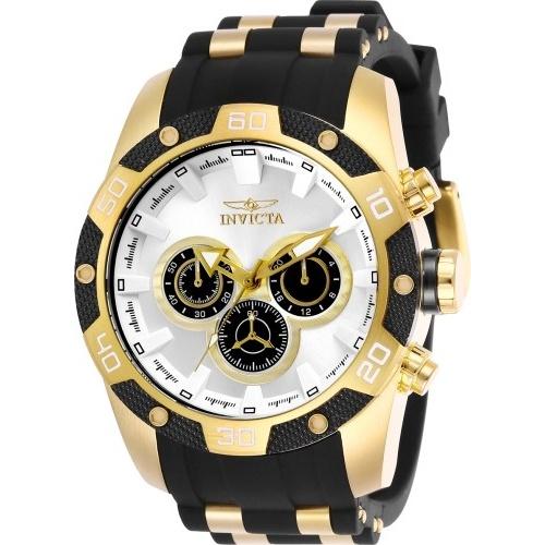 Invicta Men's 25834 Speedway Scuba Black and Gold-Tone Polyurethane and Stainless Steel Watch