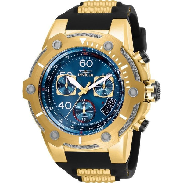 Invicta Men's 25873 Bolt Black and Gold-Tone Polyurethane and Stainless Steel Watch
