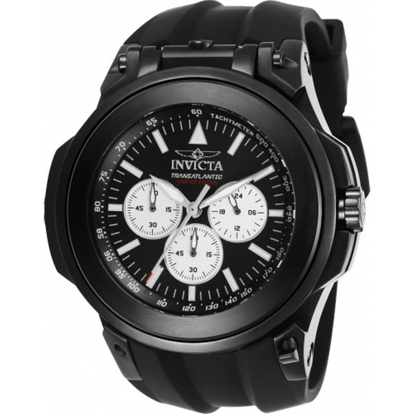 Invicta Men's 25928 Reserve Transatlantic Black Silicone Watch