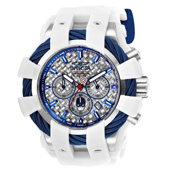 Invicta Men's 26010 Marvel Captain America White Silicone Watch