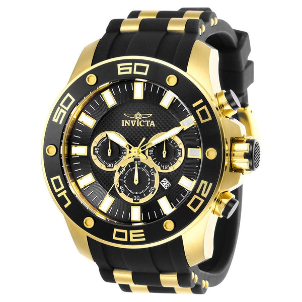 Invicta Men's 26086 Pro Diver Scuba Black and Gold-Tone Polyurethane and Stainless Steel Watch