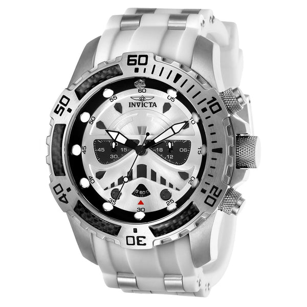 Invicta Men's 26183 Star Wars Stormtrooper White and Silver Inserts Polyurethane and Stainless Steel Watch