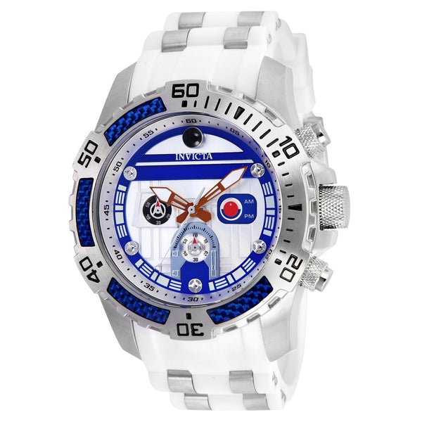 Invicta Men's 26184 Star Wars R2-D2 White and SS Ins Polyurethane and Stainless Steel Watch