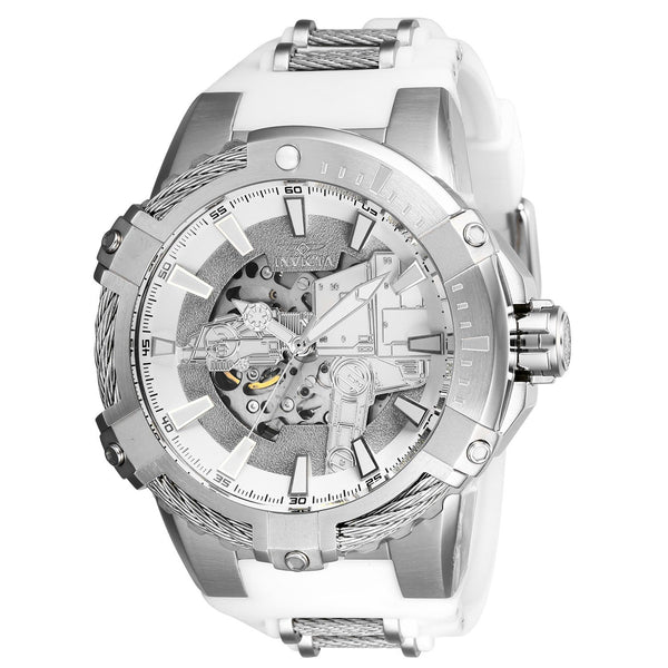 Invicta Men's 26222 Star Wars Galactic Empire Automatic Silver and White Inserts Polyurethane and Stainless Steel Watch