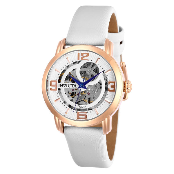 Invicta Women's 26292 Objet D Art Automatic White Leather Watch