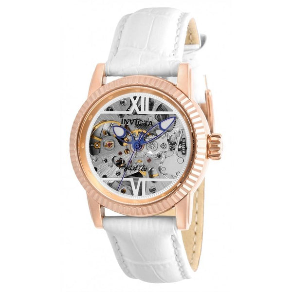 Invicta Women's 26349 Objet D Art Automatic White Leather Watch
