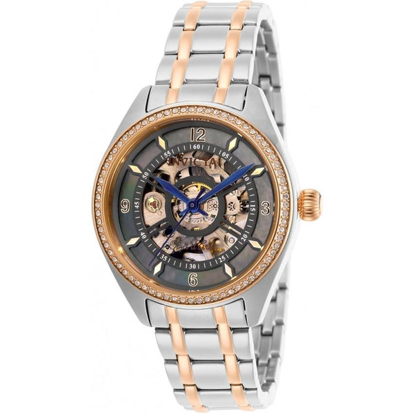Invicta Women's 26359 Objet D Art Automatic Silver and Pink Inserts Stainless Steel Watch