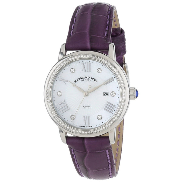 Raymond Weil Women's 2637-SLS-00966 Maestro Diamond Purple Leather Watch