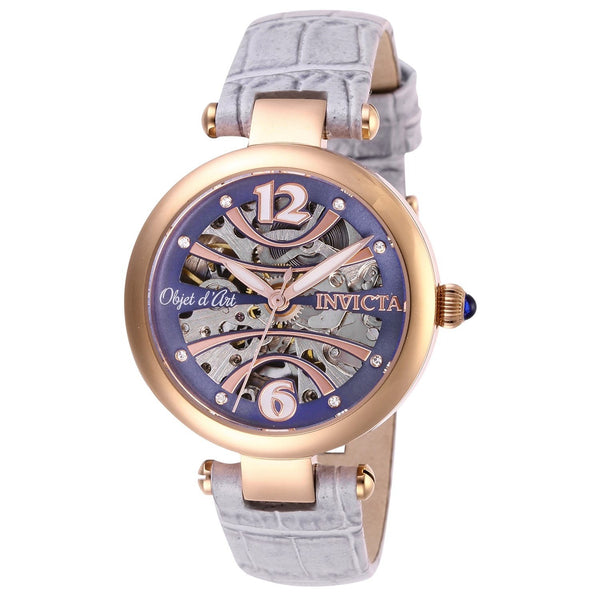 Invicta Women's 26370 Objet D Art Automatic Purple Leather Watch