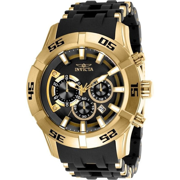 Invicta Men's 26535 Sea Spider Black and Gold-Tone Polyurethane Watch