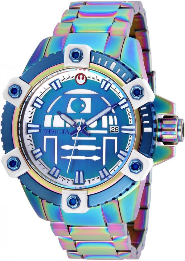Invicta Men's 26557 Star Wars R2-D2 Iridescent Silver Watch