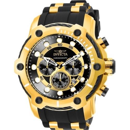 Invicta Men's 26751 Bolt Black and Gold-Tone Inserts Polyurethane and Stainless Steel Watch